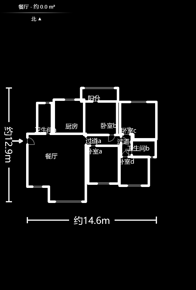 鑫天山城明珠  4室2厅2卫   76.00万户型图