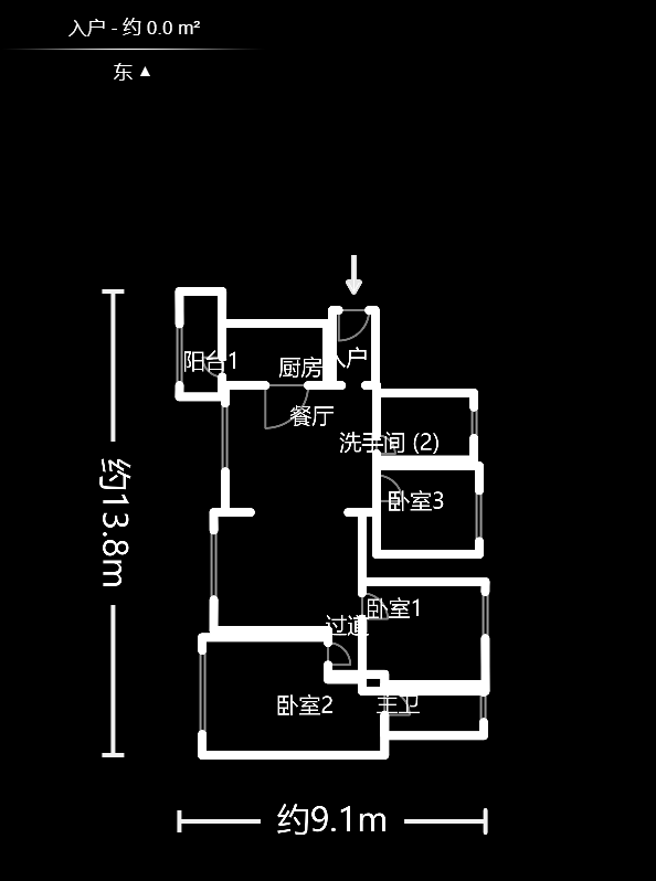 兰亭优壳（隽峰苑）  3室2厅1卫    93.8万户型图