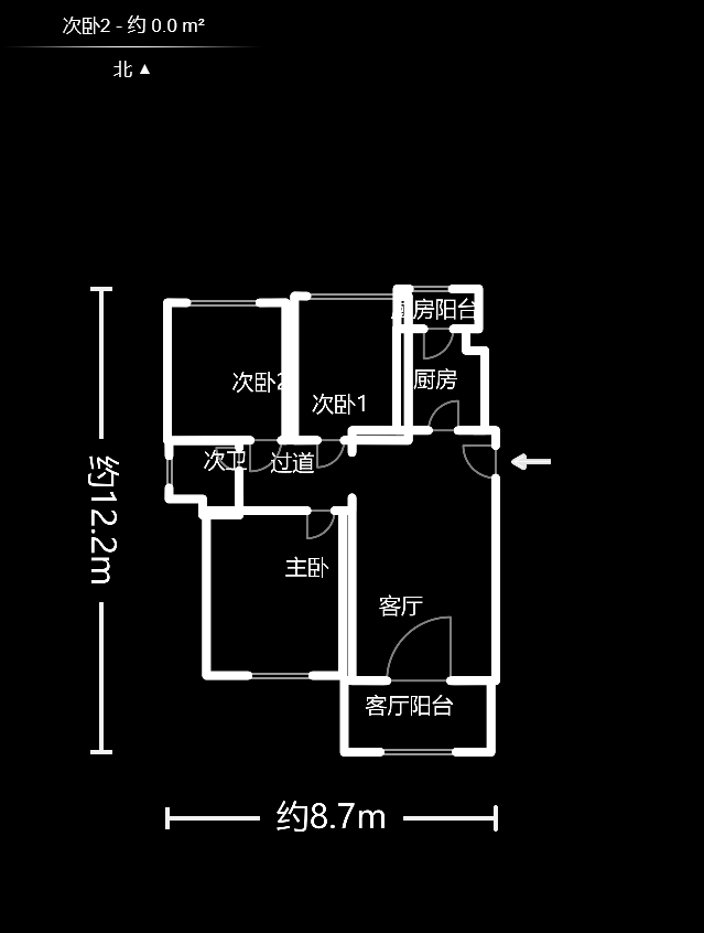 世茂铂翠湾二期  3室2厅1卫   171.00万户型图