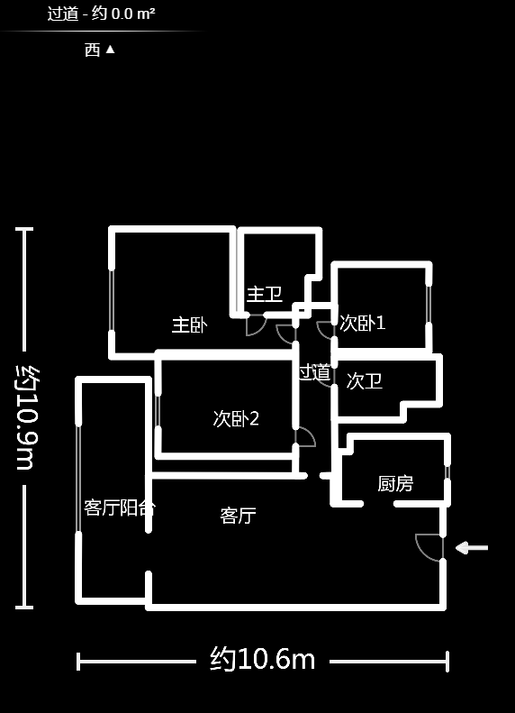 龙湖铂金中心（龙湖春江郦城）  3室2厅2卫    223.78万户型图