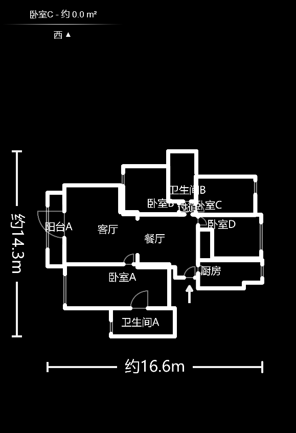 夏威夷碧水春城（碧桂园城市花园）  4室2厅2卫   200.00万户型图