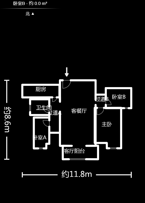 北京御园一二期（国泰嘉园）  3室2厅1卫   164.80万户型图