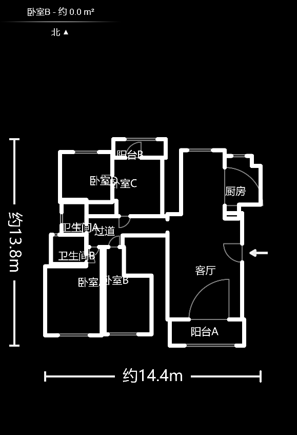 万煦园  4室2厅2卫   130.00万户型图