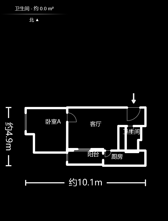 红区抽屉  1室1厅1卫   44.00万户型图