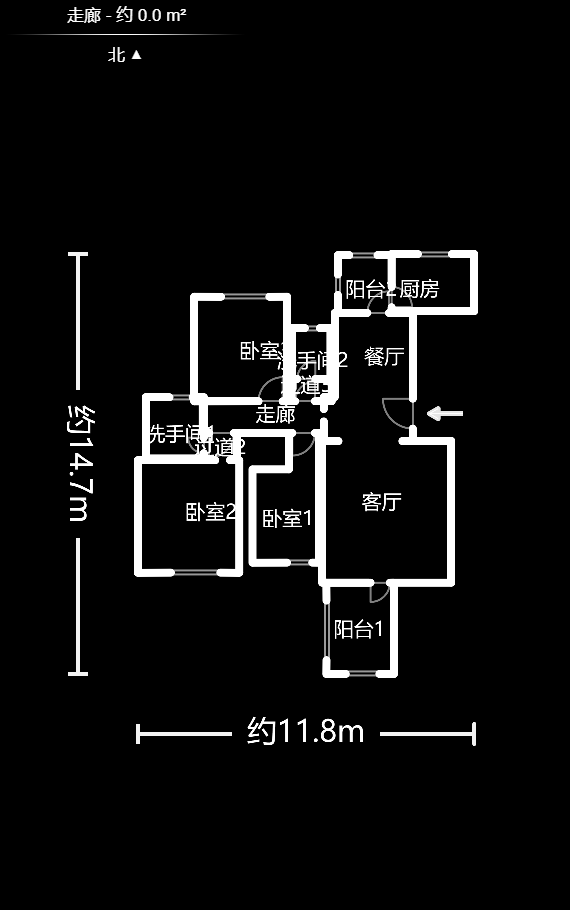湘翰御舍  3室2厅2卫   130.00万户型图