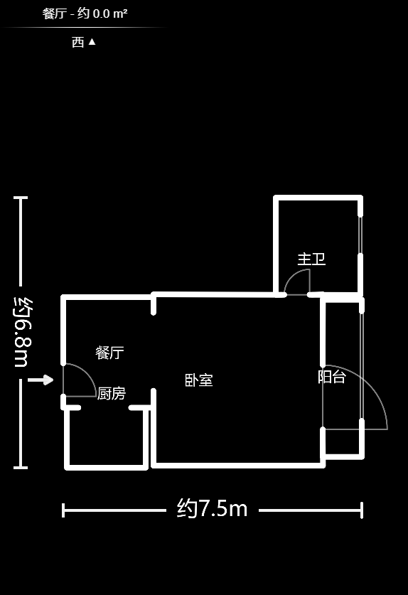 美林银谷  1室1厅1卫   40.00万户型图