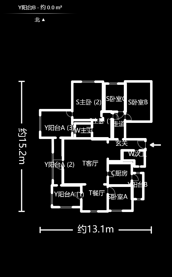 中城丽景香山园  4室2厅1卫   280.00万户型图