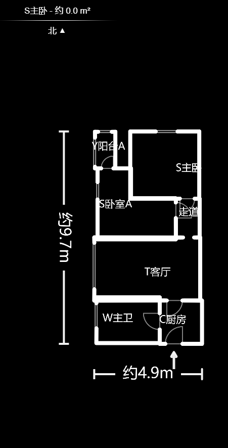 五江天街北区  2室1厅1卫   65.00万户型图