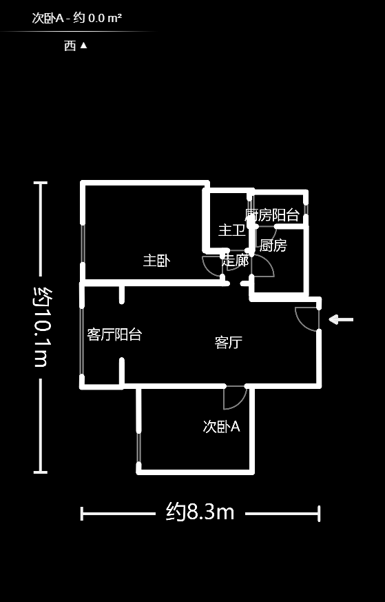 鑫远熙山  2室2厅1卫    96.0万户型图