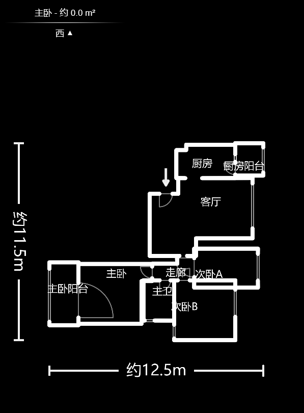 中信文化广场（中信新城二期）  3室2厅1卫   80.80万户型图