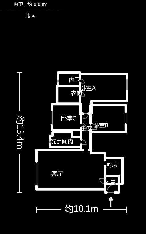 阳光城尚东湾青云苑  3室2厅2卫    145.8万户型图