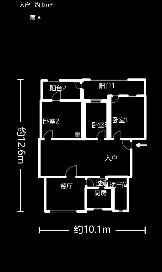 湘农桥社区  3室2厅1卫   168.00万户型图