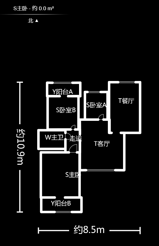 金轮星光名座  3室2厅1卫    101.0万户型图