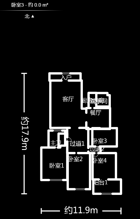 金科园  4室2厅2卫   150.00万户型图