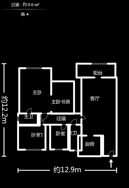 裕华园  3室2厅1卫   136.00万户型图