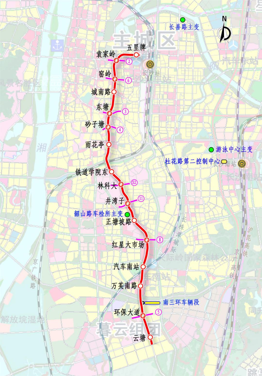 4月17日長沙地鐵7號線汽車南站、環(huán)保大道站封頂，預(yù)計2027年開通運營！