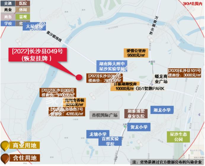 湘龙片区住宅地块底价成交，容积率2.0打造低密社区！