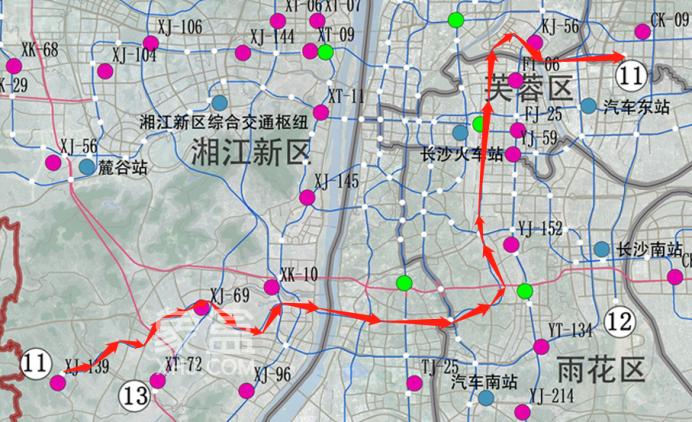 關注長沙最新地鐵規劃圖公佈813號線走向曝光