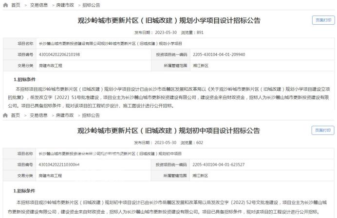 市实验+南雅品牌！观沙岭城市更新片区新建两所名校！