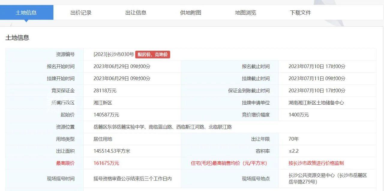 长沙土拍更新——今日最新挂牌三宗住宅地块! 长沙土拍更新——今日最新挂牌三宗住宅地块!