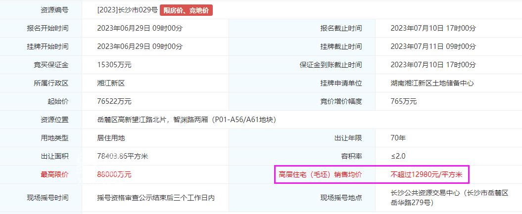 2023年长沙第四轮土拍正式挂牌！湖橡城市更新首开地块来了！