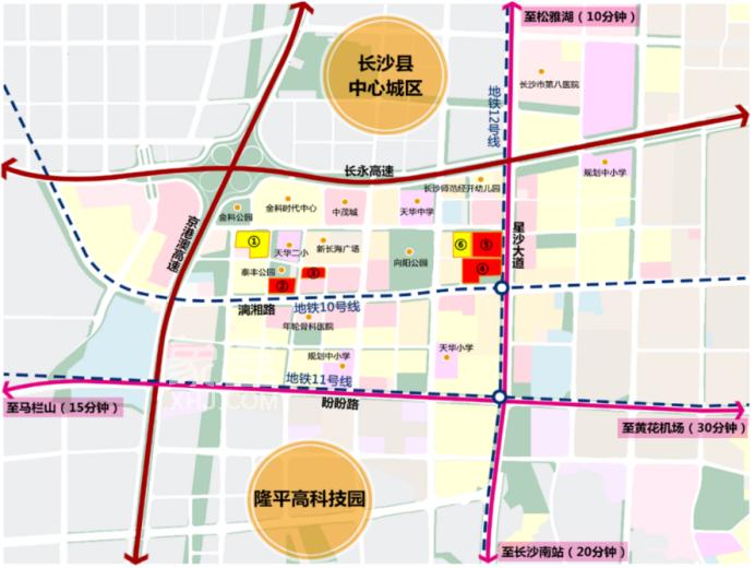 2023年長沙經(jīng)開區(qū)擬出讓8宗地塊！包括星沙商務(wù)中心和黃花片區(qū)！