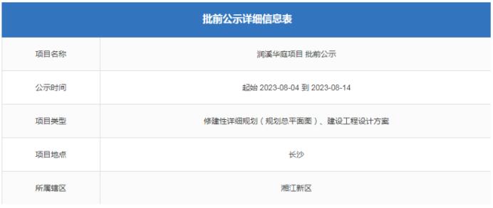 华润洋湖新项目公示！容积率仅2.0、大户型占8成！