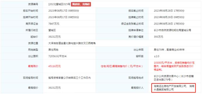 長沙土拍火熱：萬科重返濱江，運(yùn)達(dá)首入望城，城發(fā)恒偉布局南湖新城！