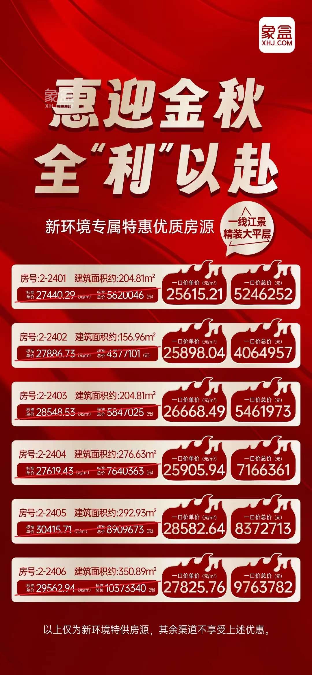 9月27日长沙新房特惠：江景大平层、准现房、商业大平层等，最高钜惠51万！