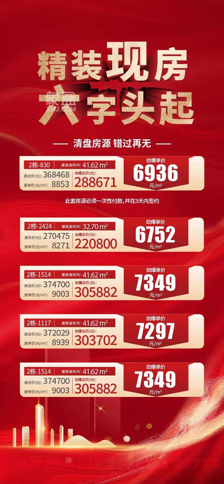 【黃金置業(yè)季】10月11日長沙新房樓盤特惠：大平層工抵房、特價房、洋房、現(xiàn)房公寓等最低6字頭！