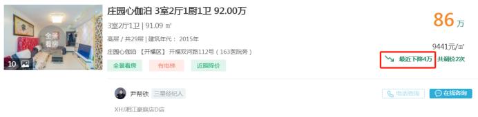 11月30日长沙二手房降价急售：四方坪精致小三房，均价9字头！