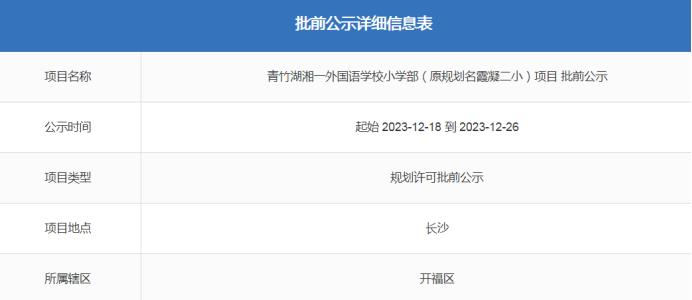 青竹湖湘一新增一所“小學(xué)部”！規(guī)劃36個(gè)班！