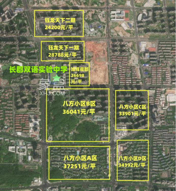 长沙热门初中学区房价地图！长郡双语，青一，附中梅溪湖、学士等