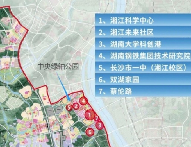 湘江科學城將建設中軸公園！總投資2.8億，兩側引進了不少項目！