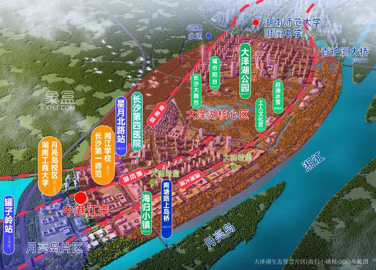 中港江來近享地鐵4號線罐子嶺站和星月北路站，月亮島建面143㎡復式房熱銷中！
