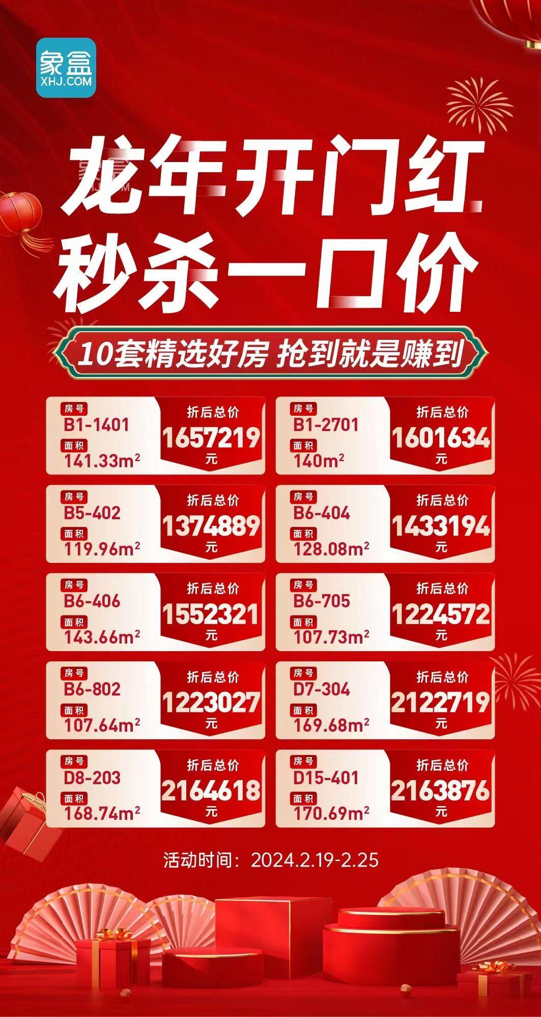 2月21日長沙保利和光塵樾、興進(jìn)珺府、長沙瑞府、梅溪名邸、北控浩瀚等低至5字頭！