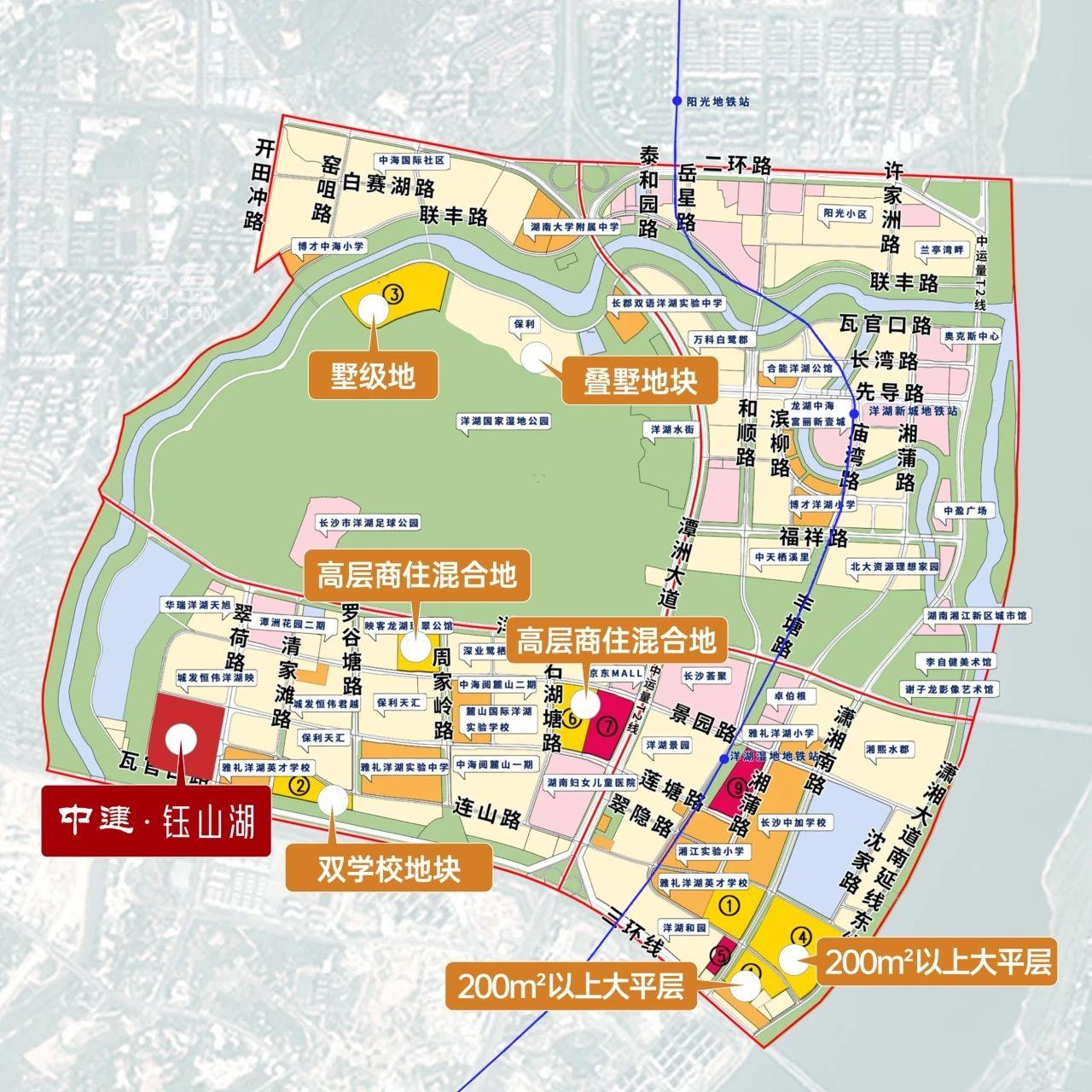 中建钰山湖首付40万起，雅礼洋湖英才学校建面183-248㎡小高层+洋房热销！