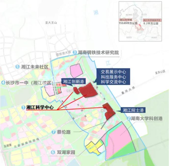 湘江科学城核心挂牌5宗地块！将打造地标建筑！