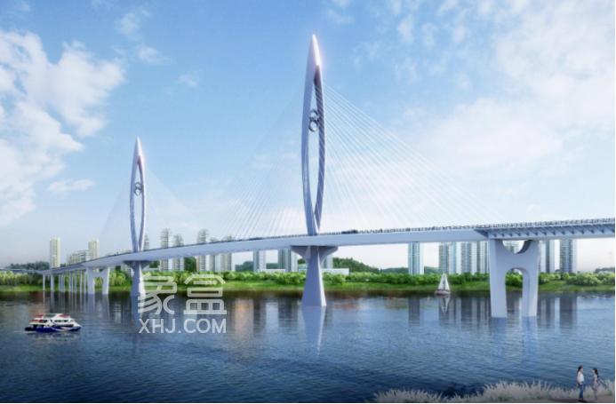 长沙新增一座过江大桥！清风路湘江大桥效果图曝光！预计2028年建成！