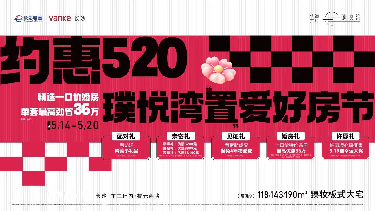 5月14-20日轨道万科璞悦湾5重钜惠,福园西路婚房最高钜惠36万! 5月14-20日轨道万科璞悦湾5重钜惠,福园西路婚房最高钜惠36万!