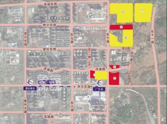 星沙廣生片區(qū)推介7宗地塊！近地鐵、配套完善！