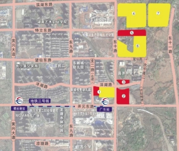 星沙廣生片區(qū)推介7宗地塊！近地鐵、配套完善！