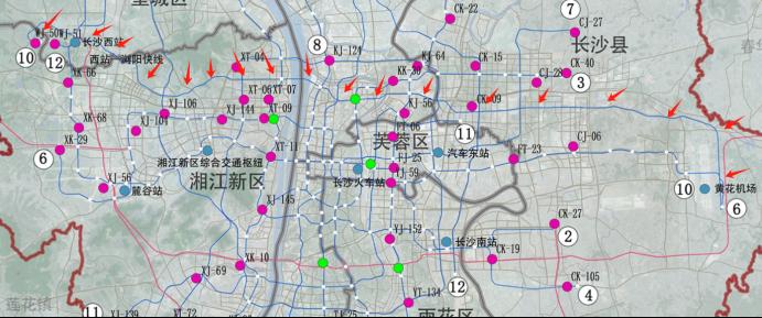 長沙地鐵9-13號線未來會形成哪些“雙地鐵口”？