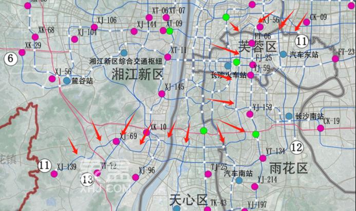 長沙地鐵9-13號線未來會形成哪些“雙地鐵口”？