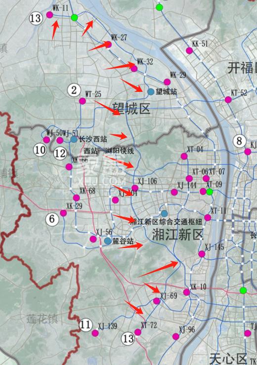 長沙地鐵9-13號線未來會形成哪些“雙地鐵口”？