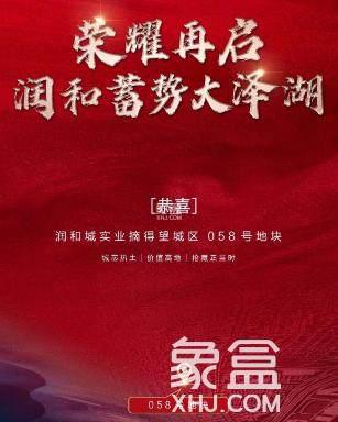 润和大泽湖是大泽湖纯新盘，建面240㎡立体生态大户即将首开！