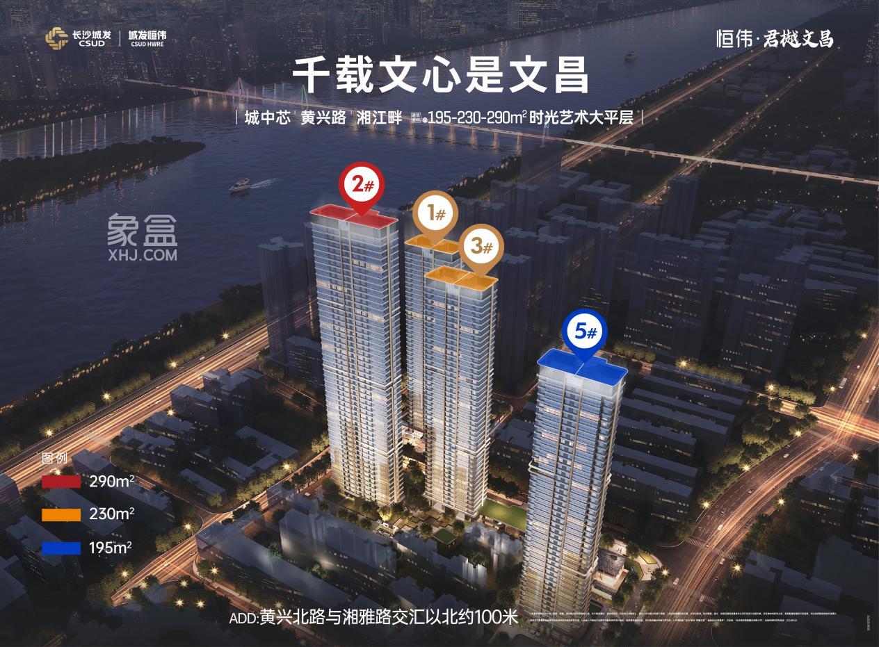 城發(fā)恒偉君樾文昌5棟勁銷1.5億，文昌閣建面195-230㎡豪宅熱銷！