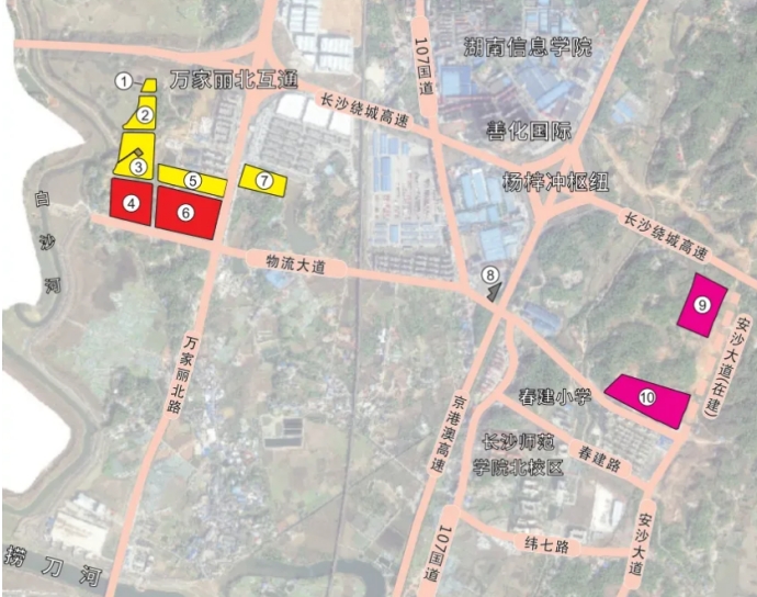 星沙水渡河板塊推介10宗地塊！集中在5號線北延地鐵口！