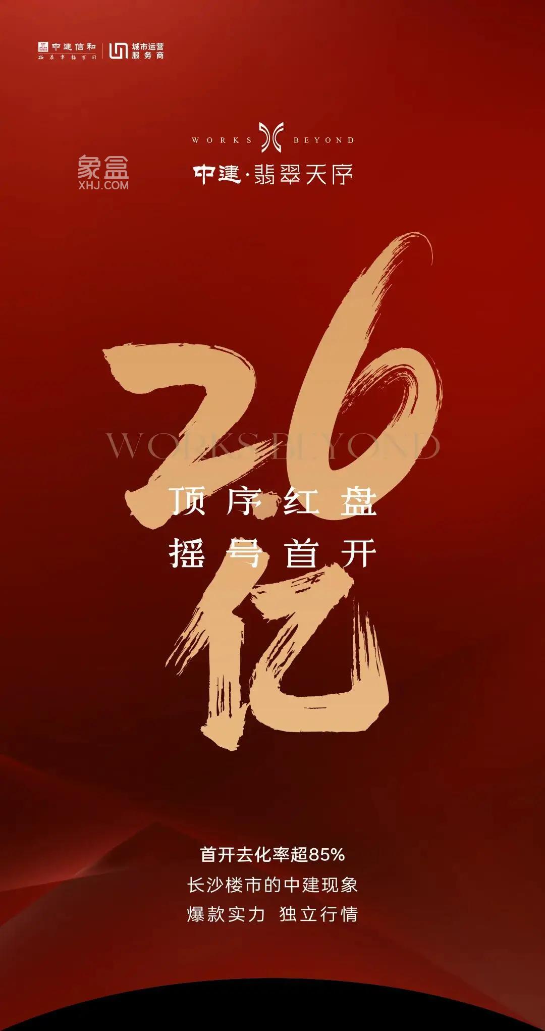 供销齐涨！上周长沙新房成交526套！“中建翡翠天序”首开摇号去化超85%！