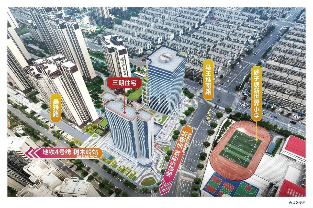 國(guó)欣向榮府三期建面136-255㎡復(fù)式房，樹(shù)木嶺稀缺在售樓盤(pán)！